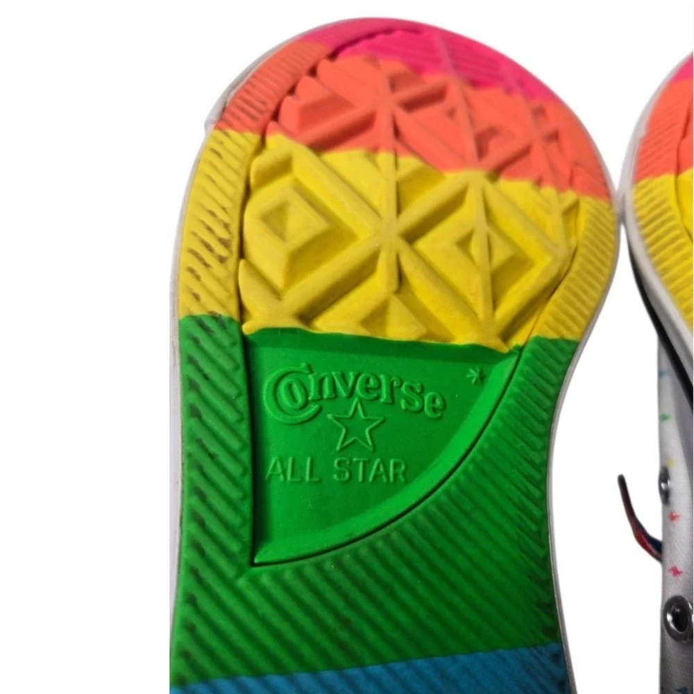 Converse Chuck Taylor All Star Ox Pride Pattern Rainbow Low Top Sneakers W6 M4